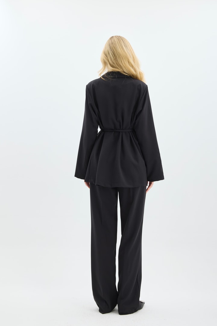 Nery Casual Blazer Ceket Takım - Siyah