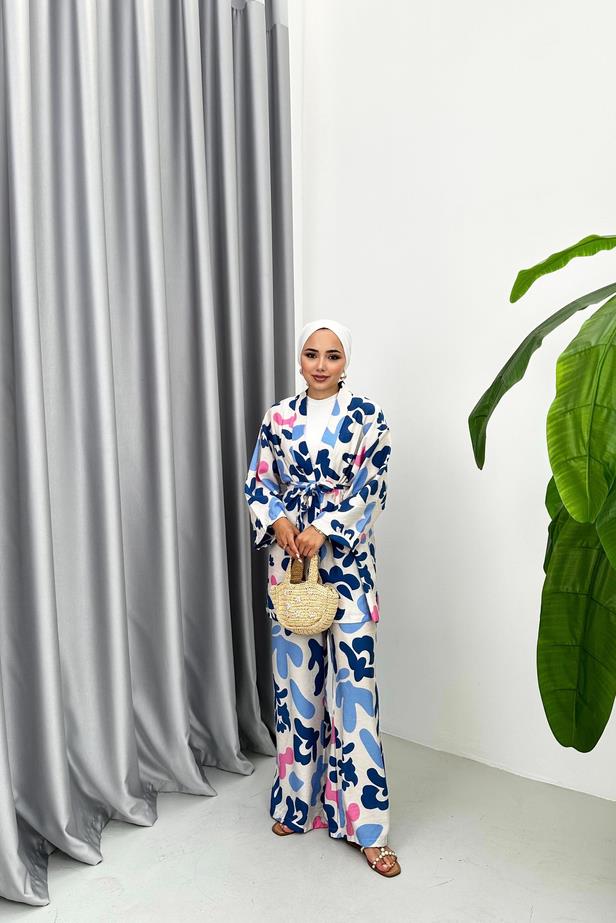 Nova Kimono Takım - Mavi