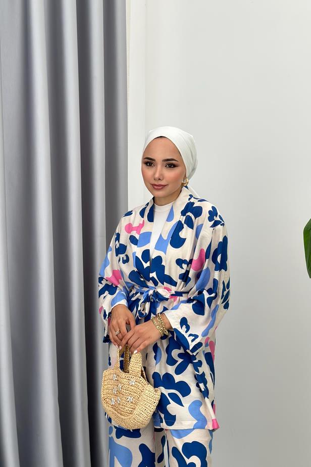 Nova Kimono Takım - Mavi