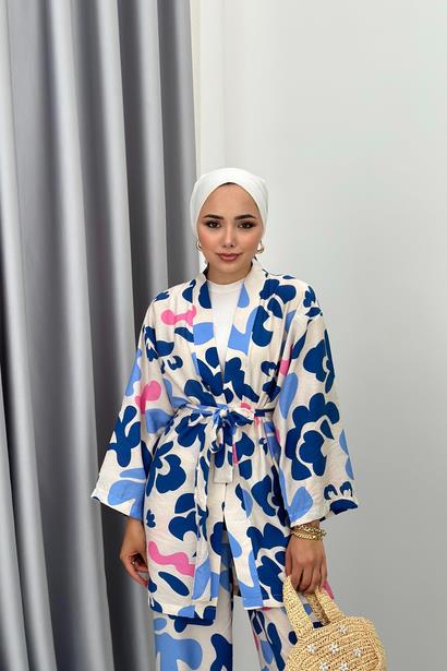 Nova Kimono Takım - Mavi
