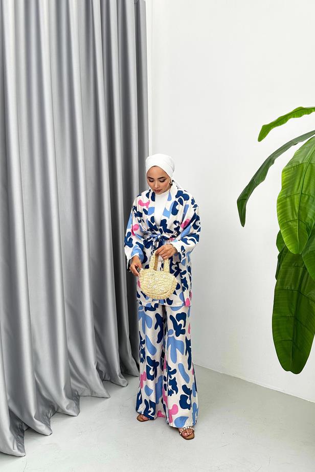 Nova Kimono Takım - Mavi