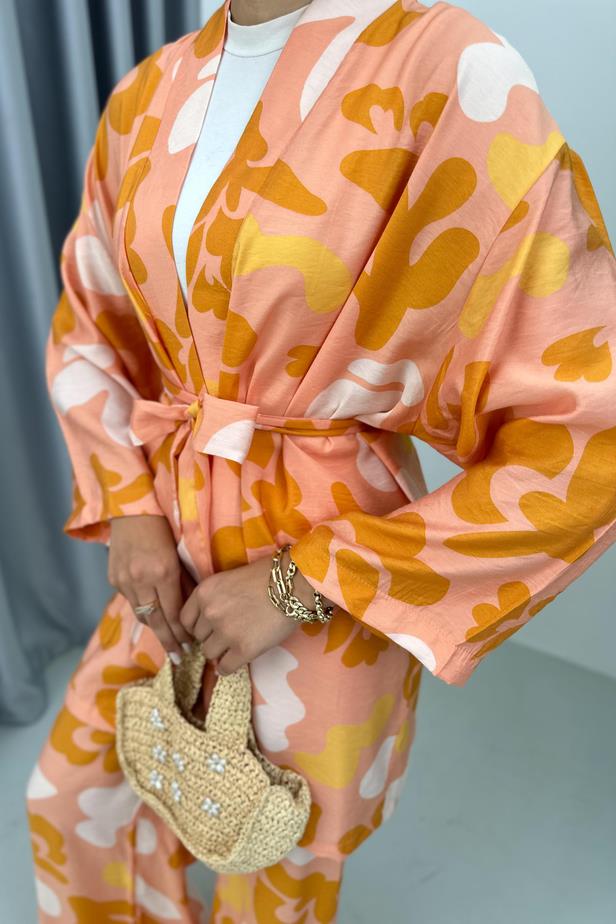 Nova Kimono Takım - Pudra