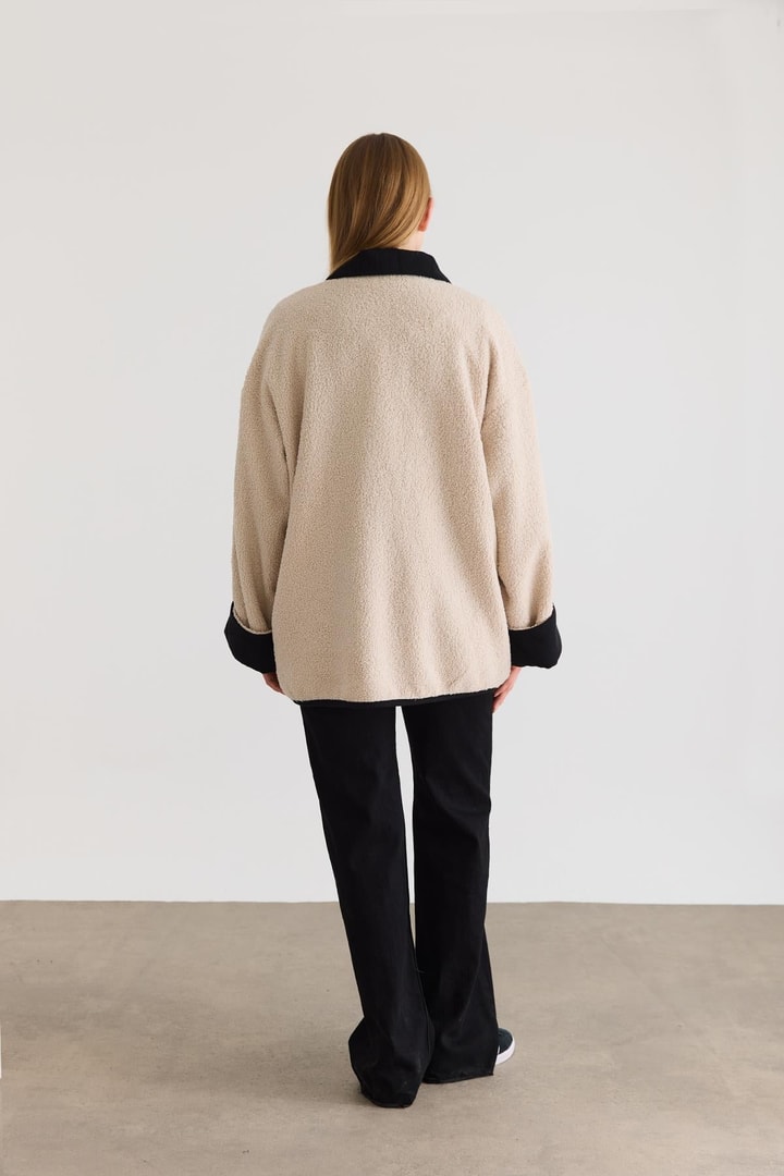 Poppy Cep Yaka Detaylı Ceket - Bej