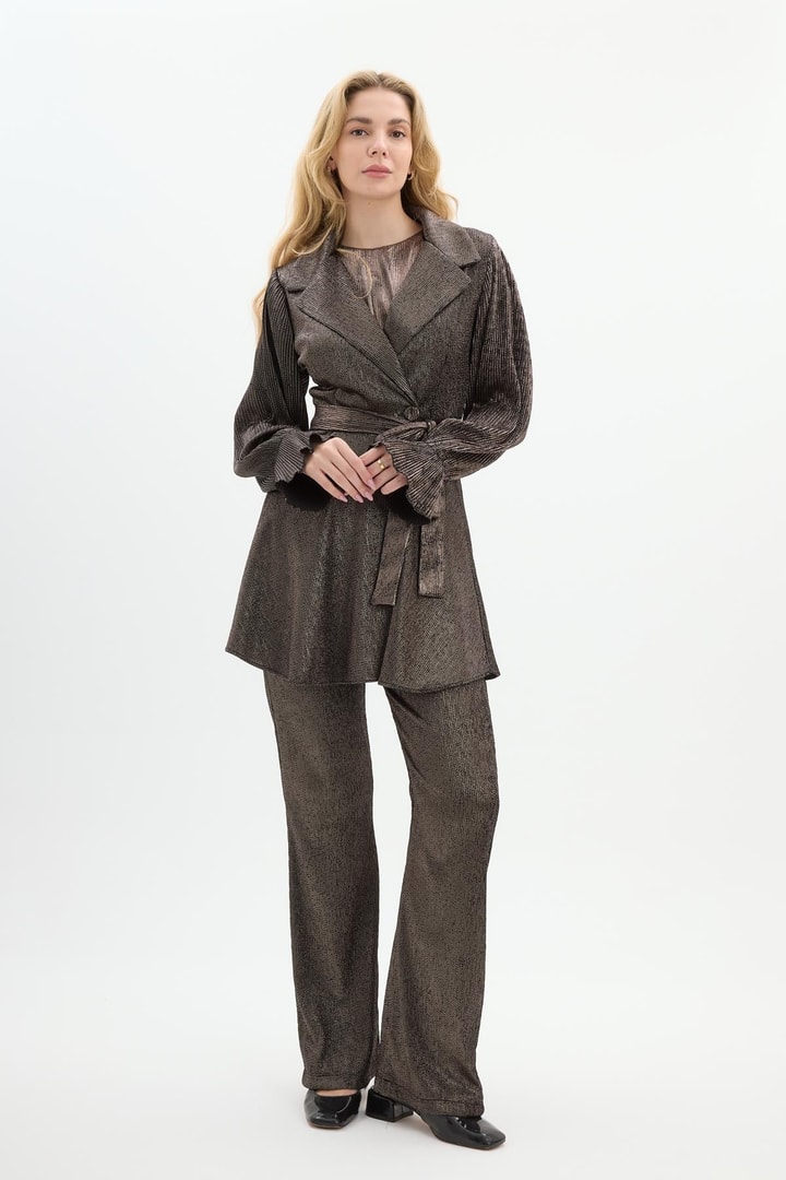 Poppy Piliseli Simli Takım - Bronz