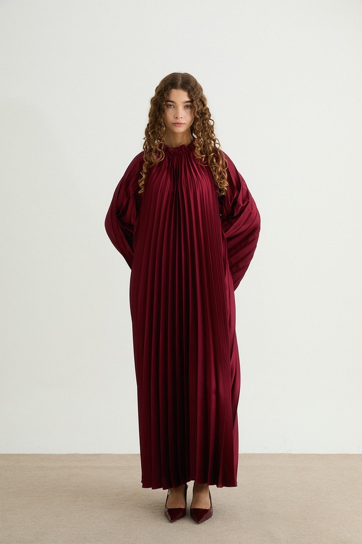 Premium Pilisoley Elbise - Bordo