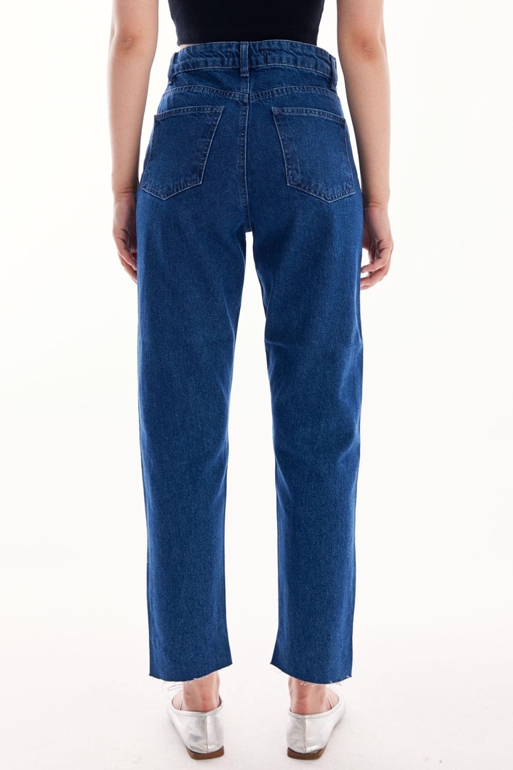 Püskül Detaylı Denim - Lacivert