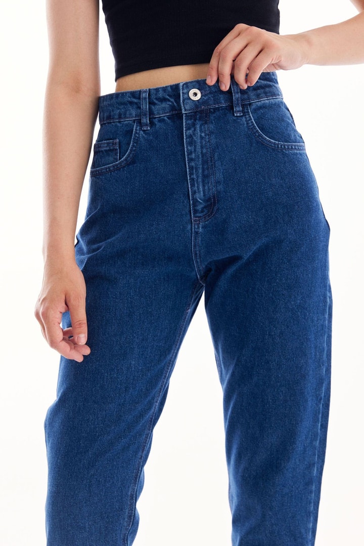 Püskül Detaylı Denim - Lacivert