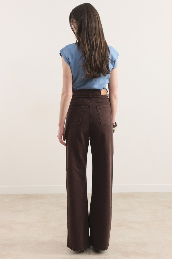 Regular Fit Denim Pantolon - Kahverengi