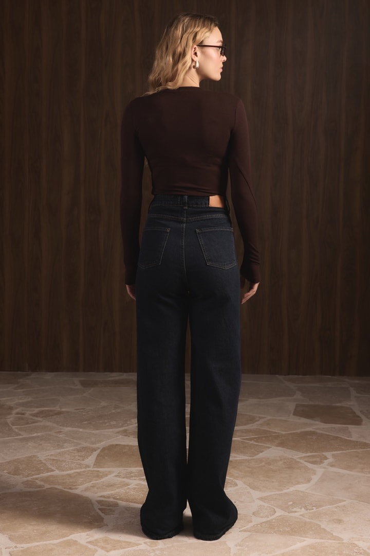 Regular Fit Denim Pantolon - Lacivert
