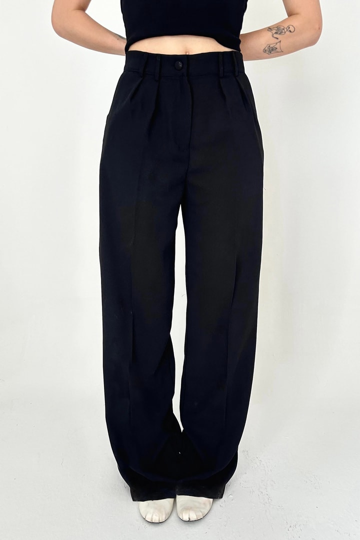 Regular Fit Kumaş Pantolon - Siyah