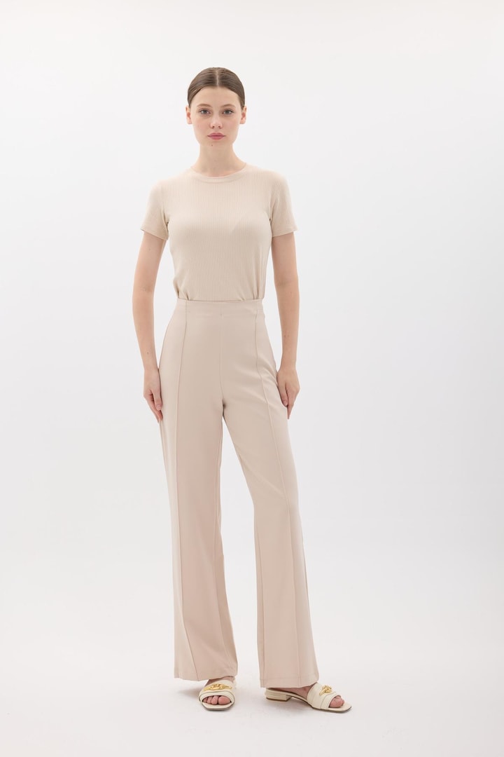 Regular Fit Pantolon - Taş