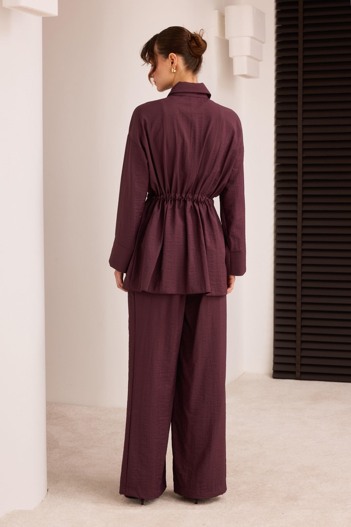 Rose Belden Bağlamalı Takım - Bordo