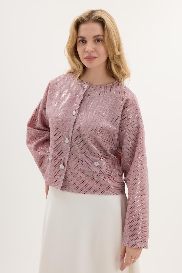 Ruth Payet İşlemeli Ceket - Pembe