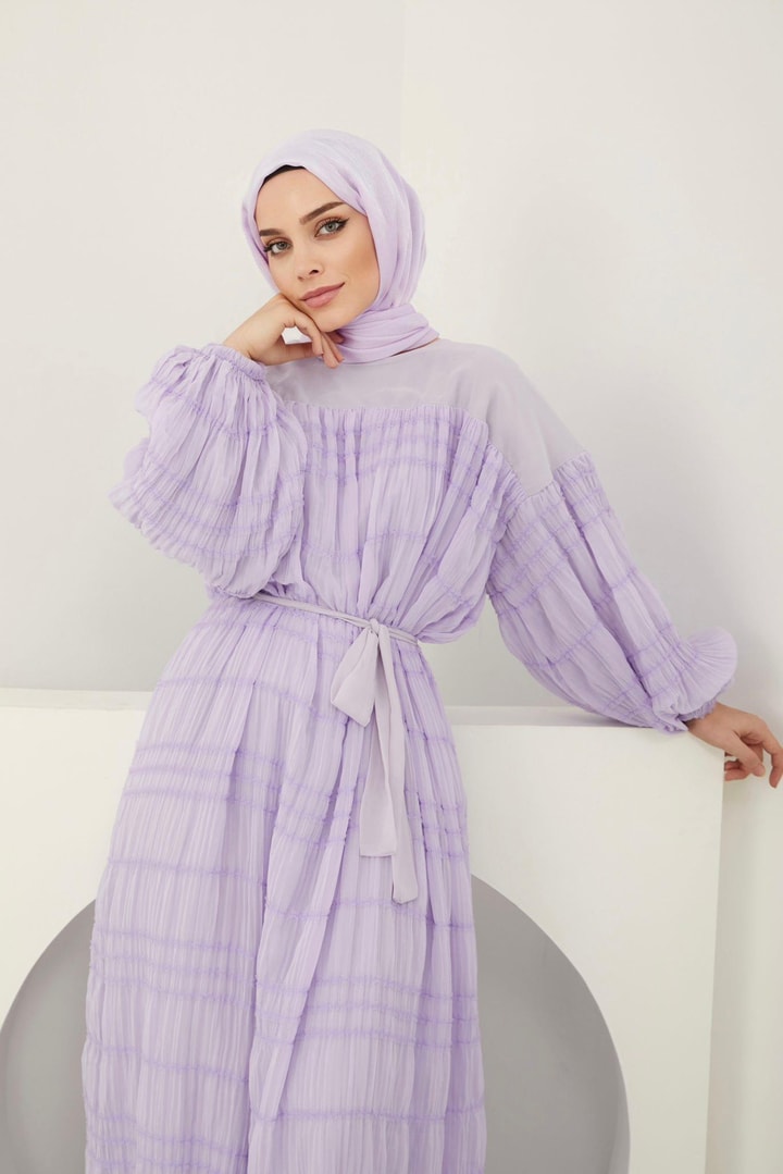 SAMARA ŞİFON ELBİSE - Lila