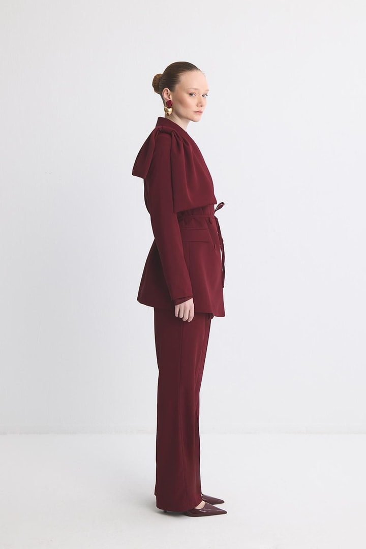 Samira Business Ceket Takım - Bordo