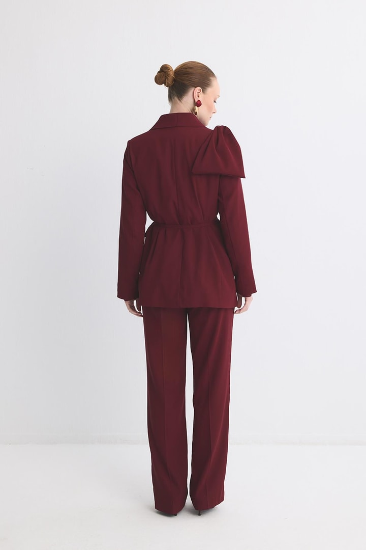 Samira Business Ceket Takım - Bordo