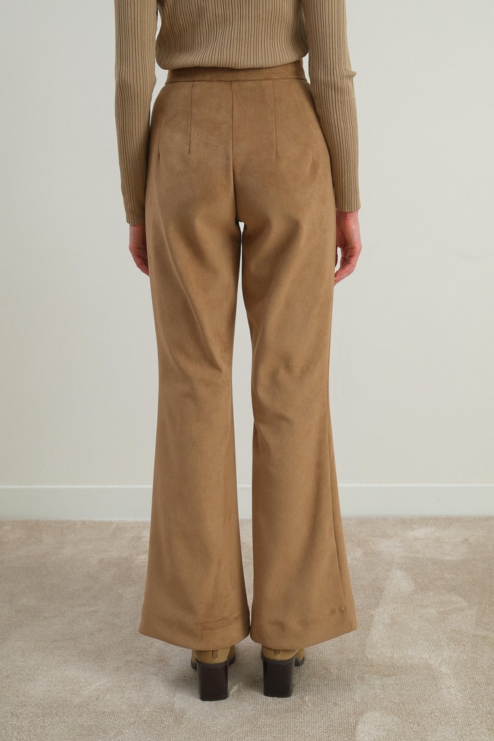 Süet Pantolon - Bej