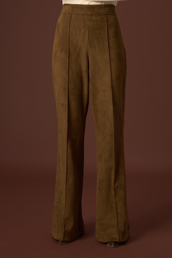 Süet Pantolon - Camel