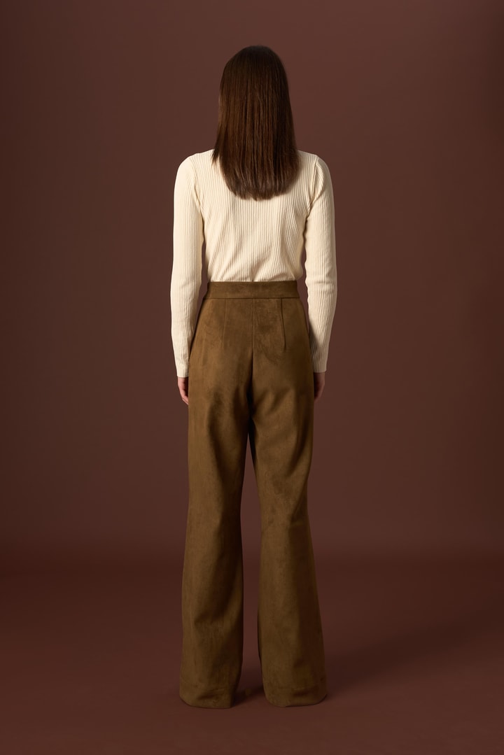 Süet Pantolon - Camel