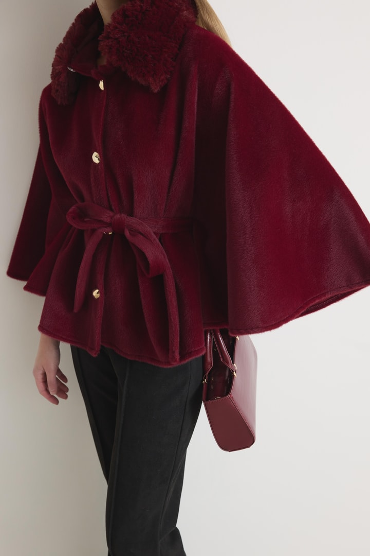 Suzana Yaka Kürklü Goldfox Panço - Bordo