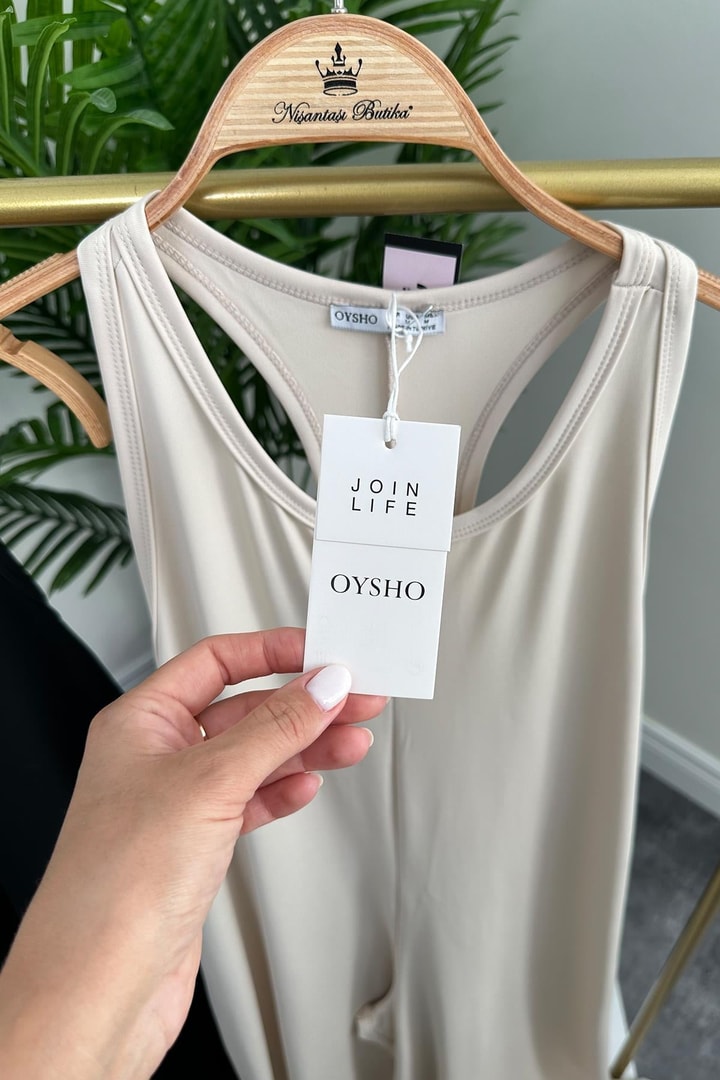 1. Sınıf Kalite Oyhs Model Halter Yaka Likralı Tulum Taş