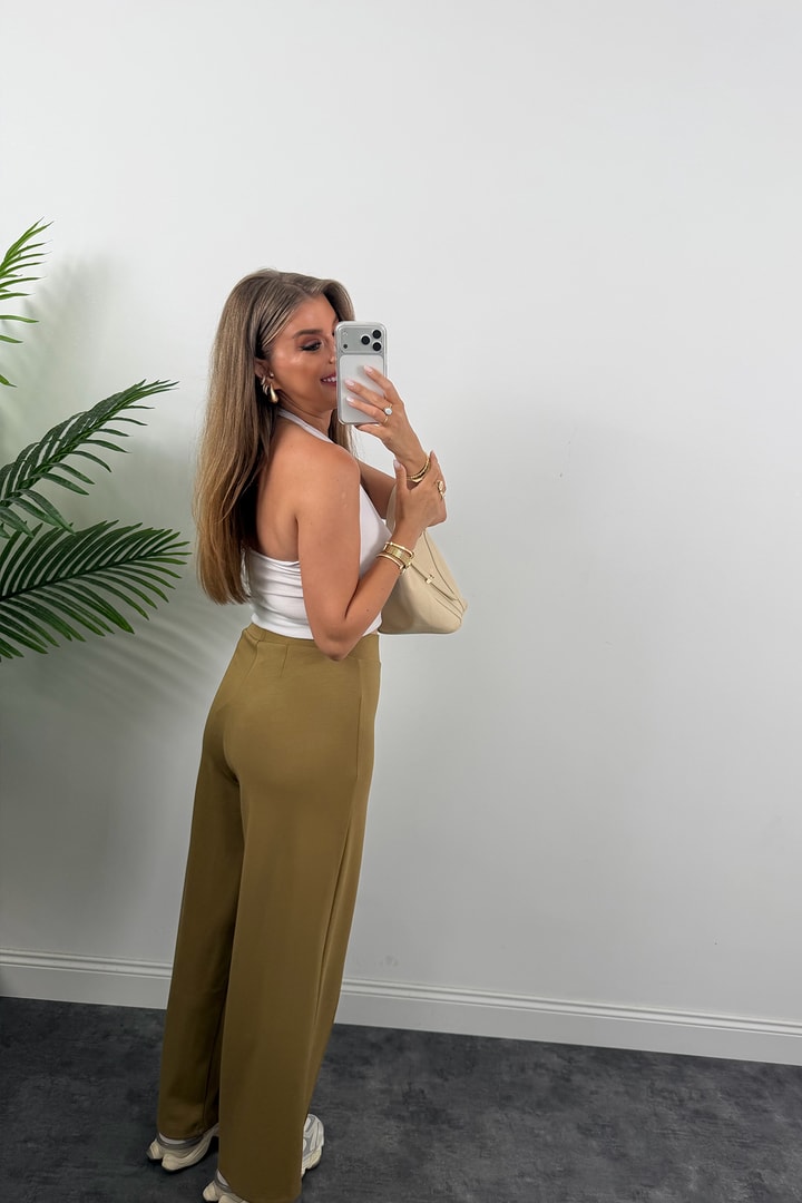 1. Sınıf Kalite İthal Model Kumaş Likralı Pantolon Olive 