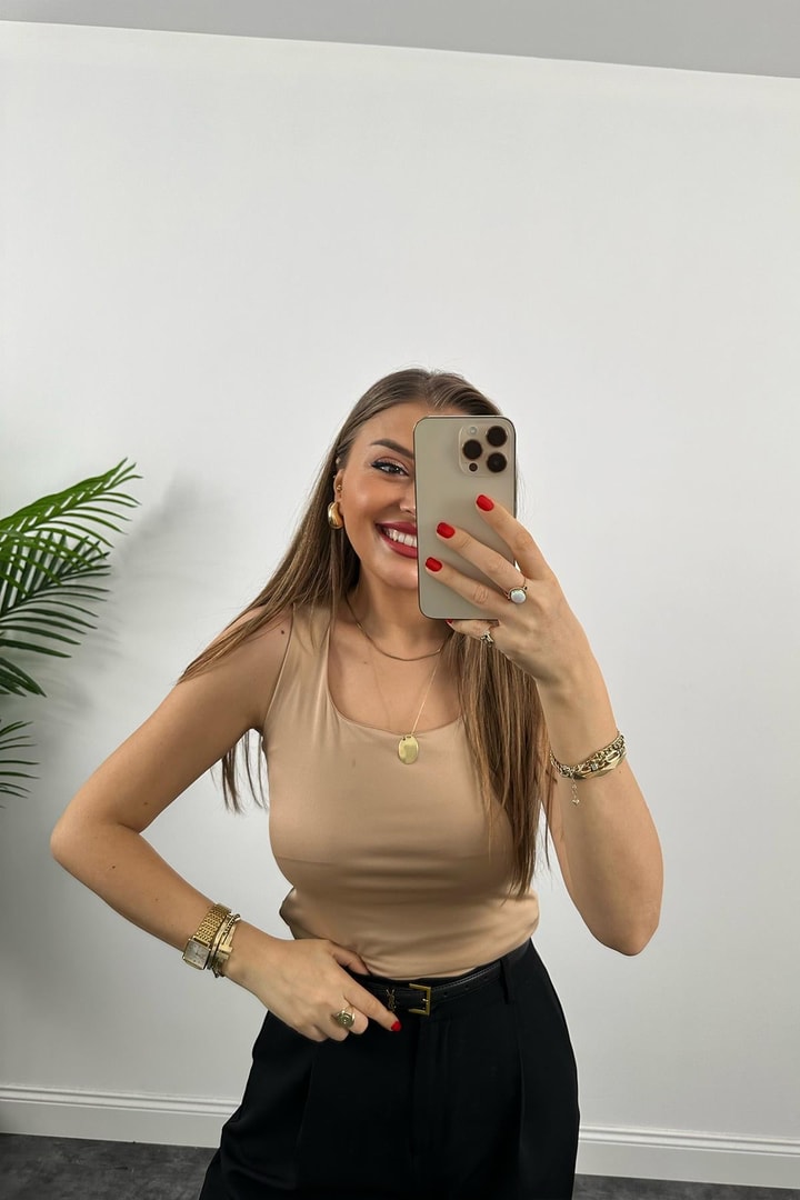 Bebe Marka Likralı Basic Atlet Ten