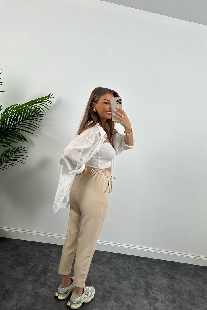 Beli Lastikli Mango Model Atlas Jogger Taş