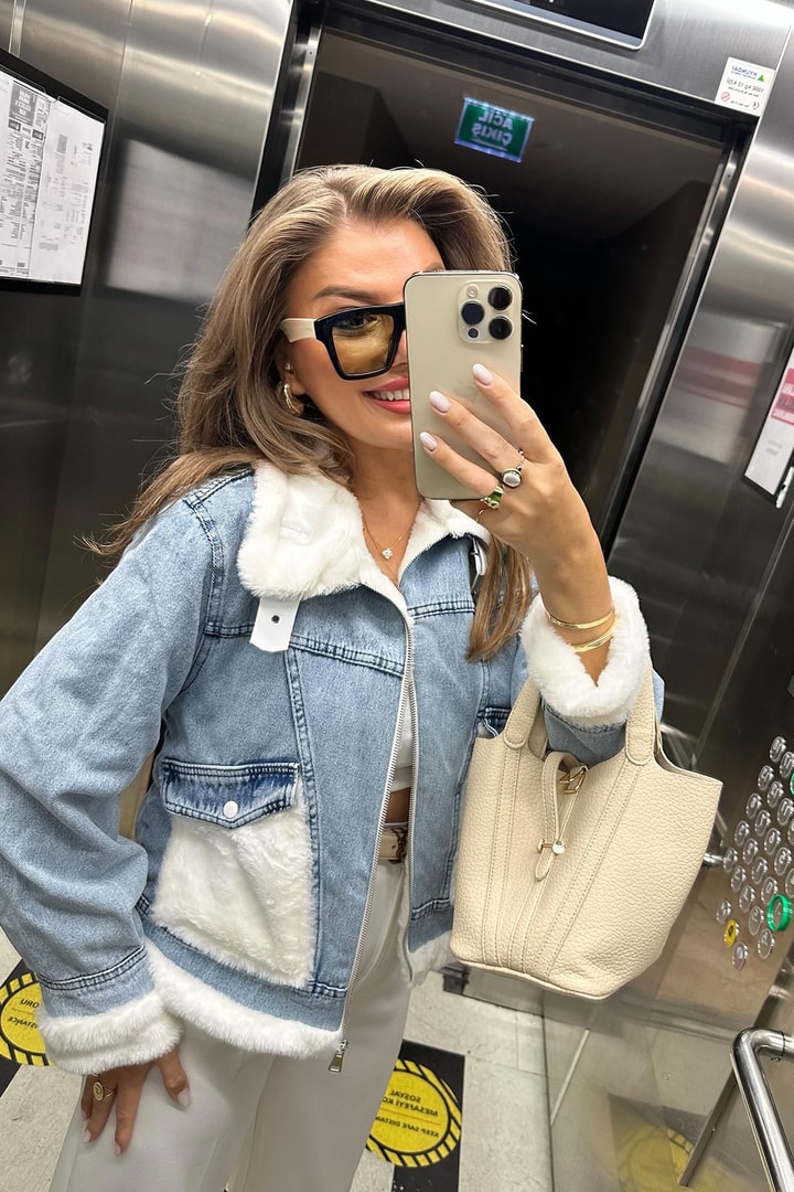 Lüx Kalite İpek Kürklü Premium Jean Mont