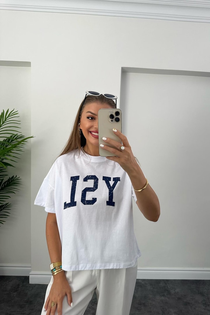 Marka Model YSL yazılı Lüx Kalite Basic Pamuklu Tshirt