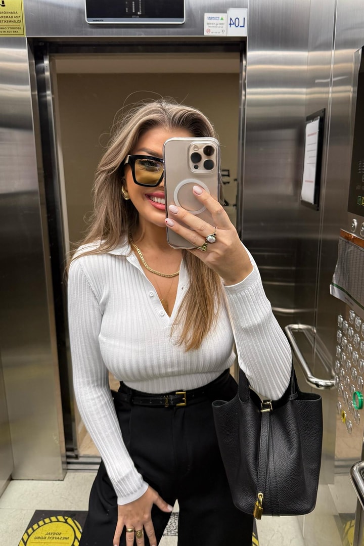Massi Model 1. Sınıf Kalite İpek Merserize Polo Yaka Uzun Boy Basic Beyaz 