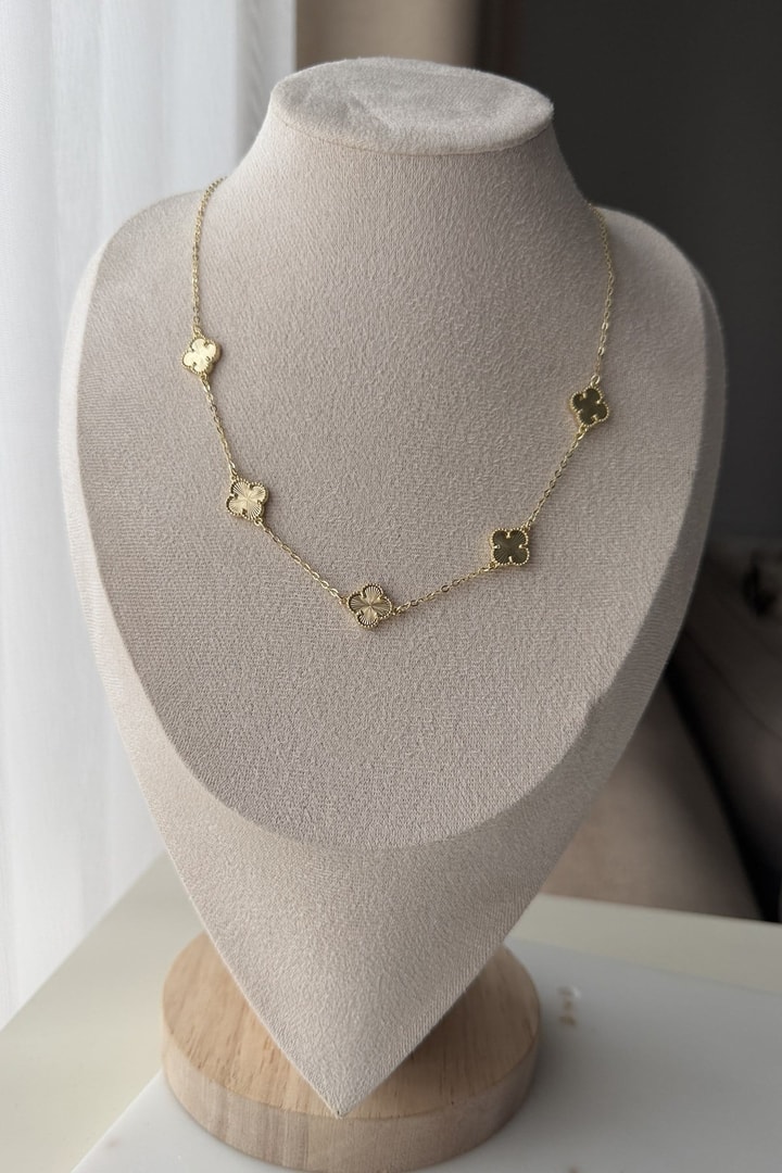 Özel Seri  Beş Yonca Gold Kolye