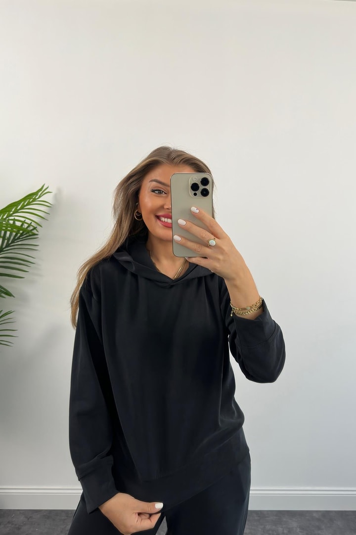 Özel Seri İthal Oysh Kumaş Kapüşonlu Sweat Pantolon Takım 
