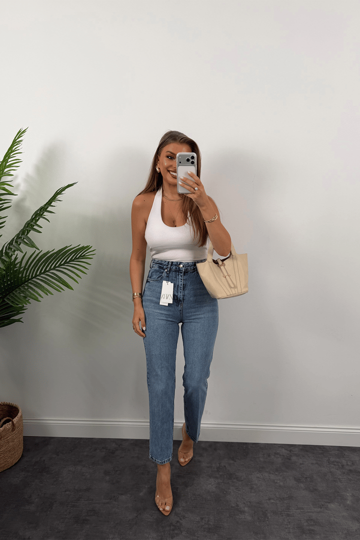 Premium Seri Kalem Paça Ütülü BF Jean 1004 Klasik Mavi