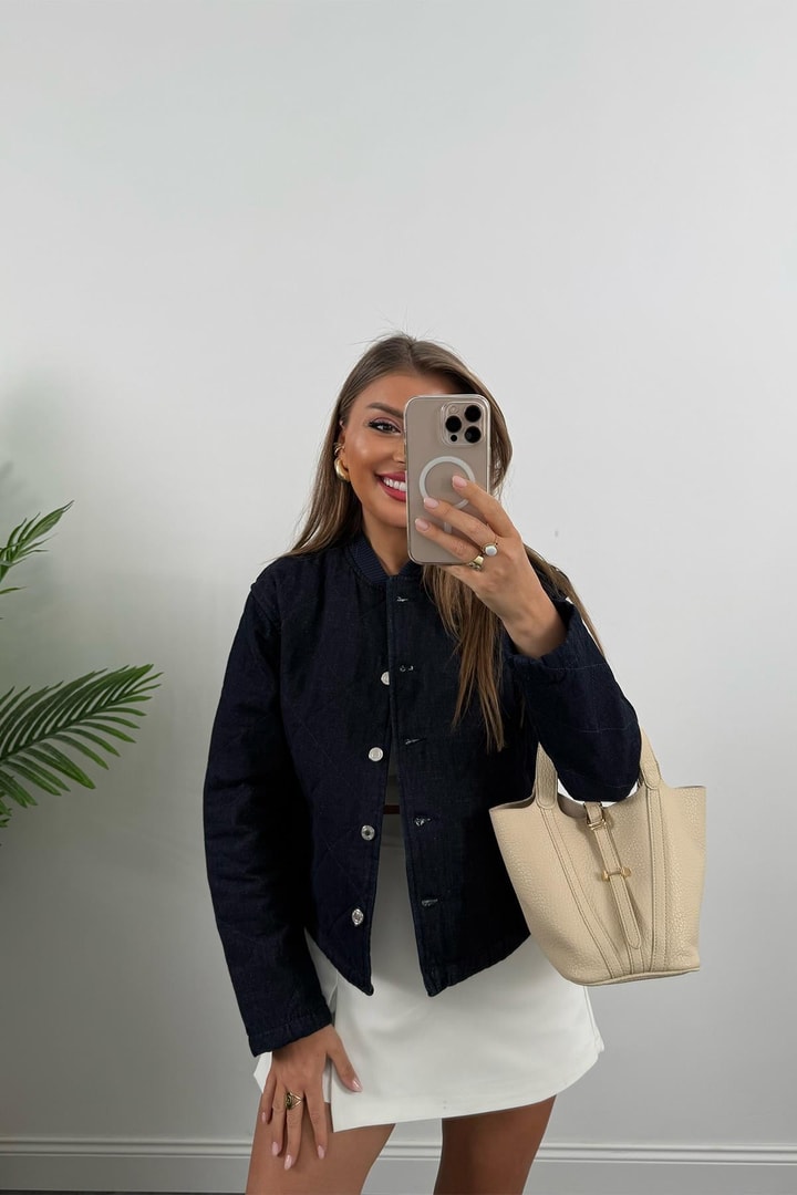Premium Seri Kapitone Jean Ceket