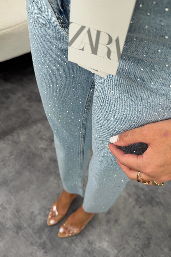 Premium Seri Kesik Paça Taşlı Bf Jean 520 Mavi 1001 