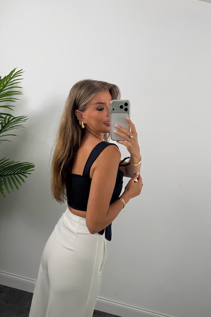 Premium Seri Sırtı Gipeli Jean Korse Bluz