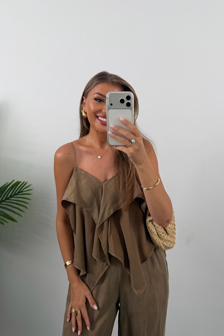 Premium Seri Üstü Valonlu Tensel Takım Bronz