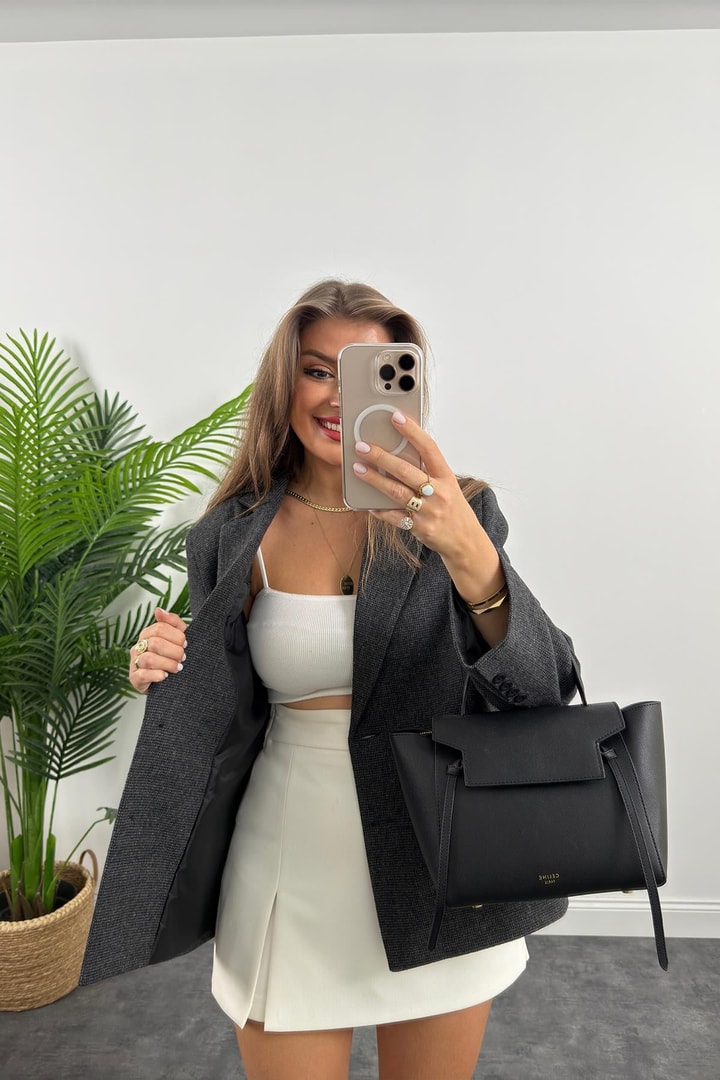 Premium Seri Yünlü Blazer Ceket Antrasit