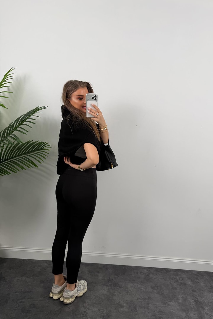 Şardonlu Oysh Model Termal Tayt Siyah