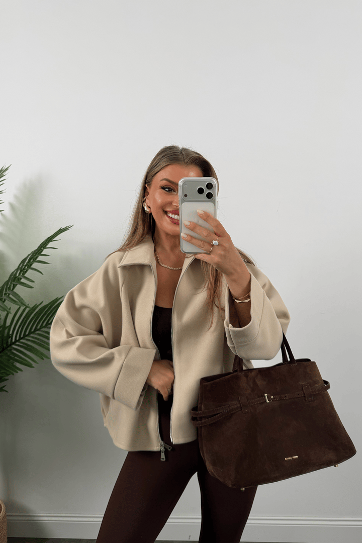 Zra Model Kaşe Panço Ceket Taş