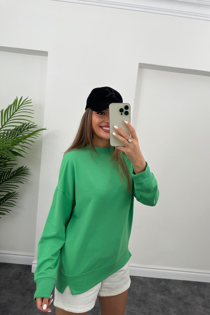 1. Sınıf Kalite Basic Sweat Yeşil