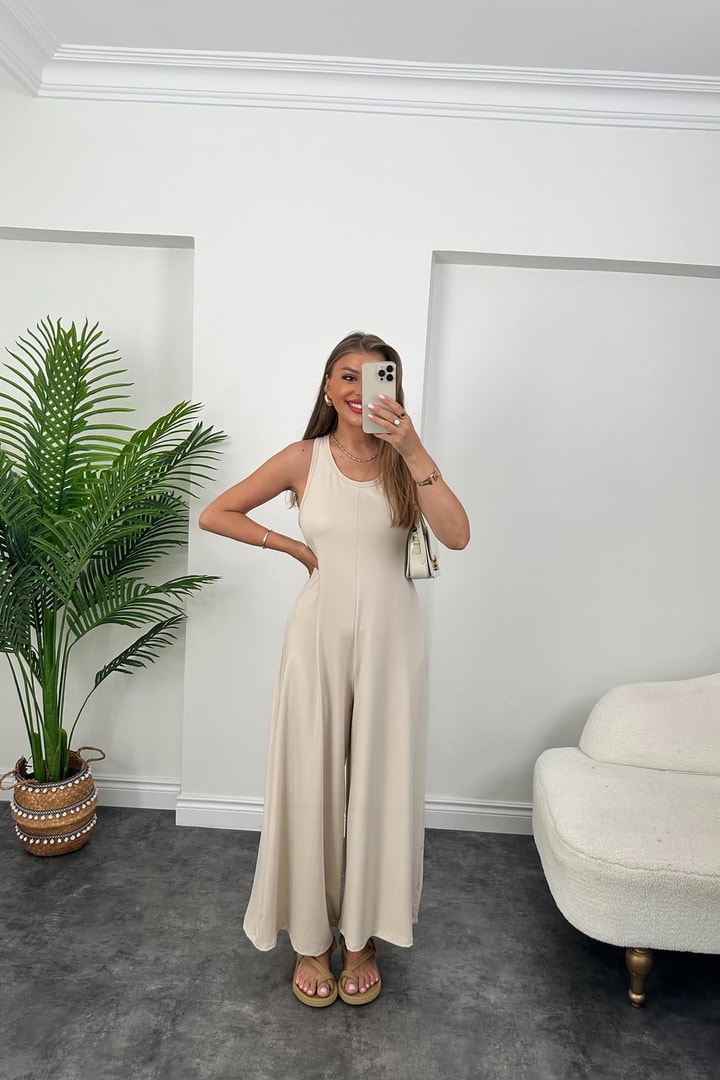 1. Sınıf Kalite Oyhs Model Halter Yaka Likralı Tulum Taş