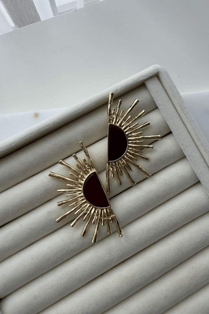 Marka Model Güneş Küpe (Kahve)
