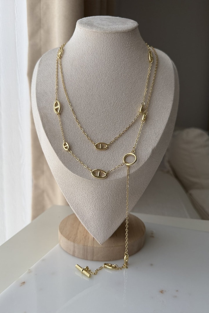 Özel Seri Marka Model Gold Kolye (120cm)