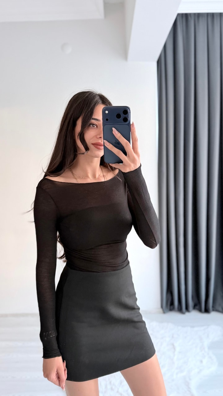 Faylin Siyah Transparan Body