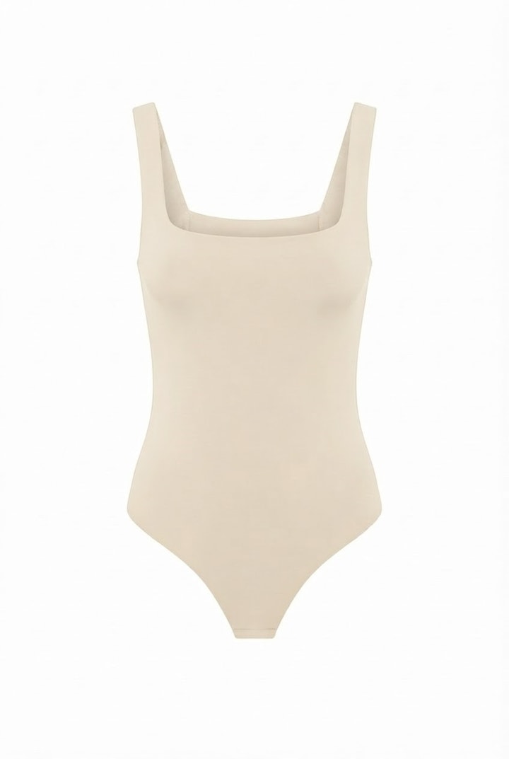Jova Askılı Zıbın Bej Bodysuit