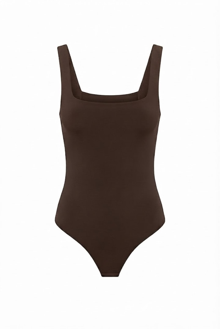 Jova Askılı Zıbın Kahve Bodysuit
