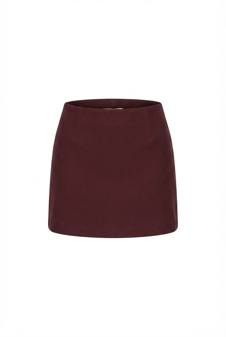Kaylea Lüx Kalite Bordo Etek 