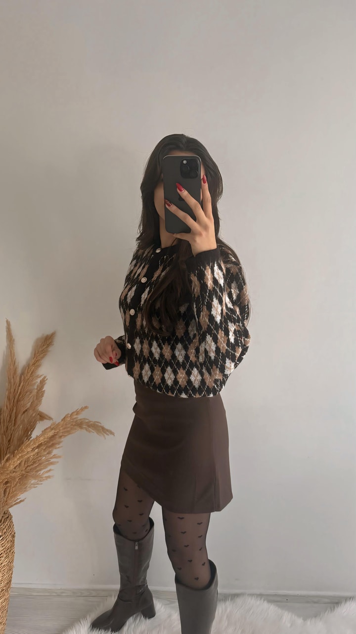 Kaylea Lüx Kalite Kahve Etek 